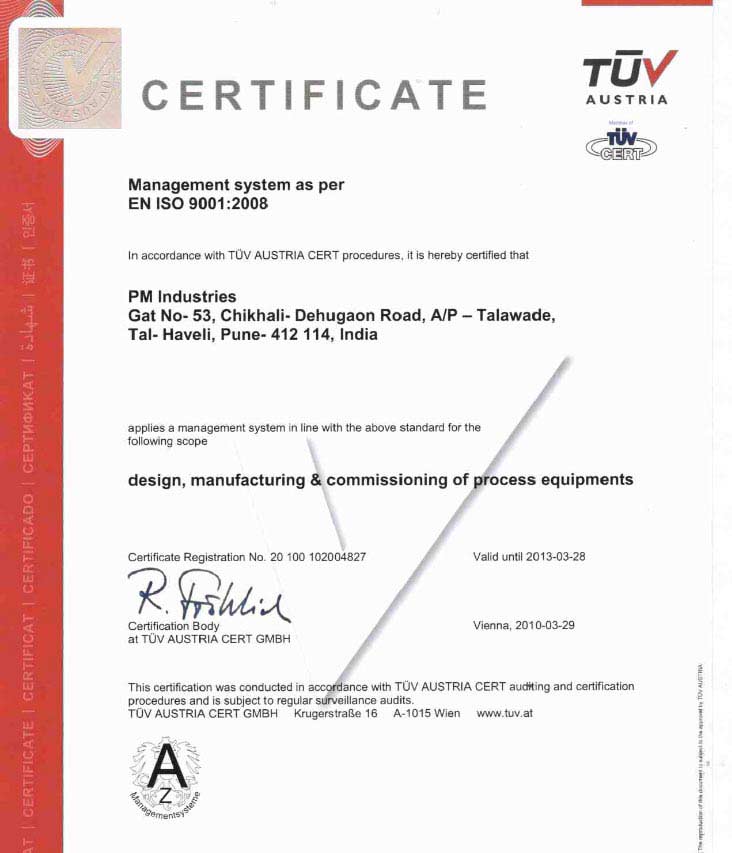 TUV Certificate